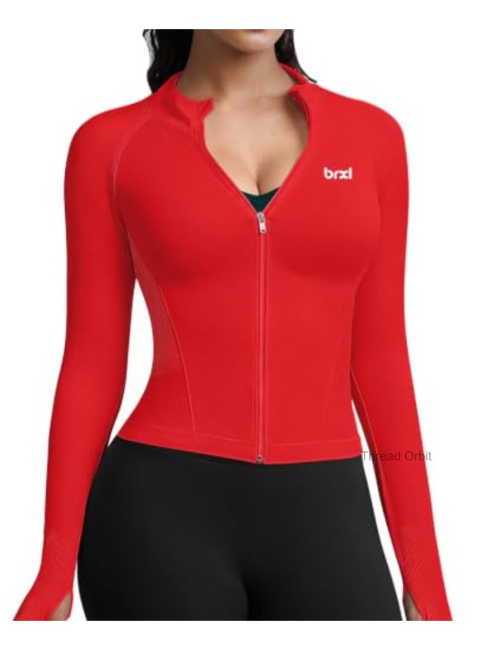Seamless Zip Up Track Jacket Women Nylon Spandex Slim Fit Gym Yoga Layer